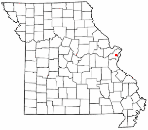 Location of Ladue, Missouri