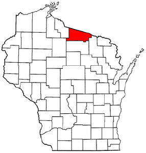 Image:Map of Wisconsin highlighting Vilas County.png