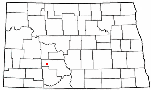 Location of Glen Ullin, North Dakota