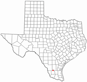 Location of Hebbronville, Texas