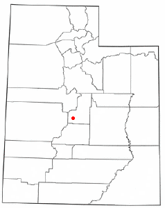 Location of Gunnison, Utah