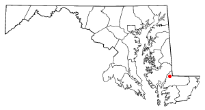 Location of Mardela Springs, Maryland