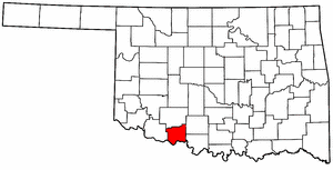 Image:Map of Oklahoma highlighting Cotton County.png