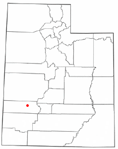 Location of Milford, Utah