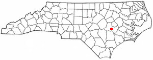 Location of Seven Springs, North Carolina