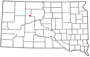 Location of Dupree, South Dakota