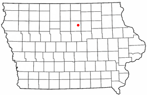 Location of Hansell, Iowa