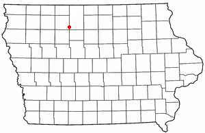 Location of West Bend, Iowa