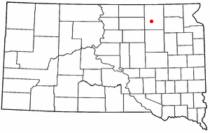 Location of Aberdeen, South Dakota