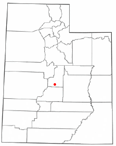 Location of Mayfield, Utah