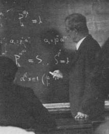 Plemelj during his lecture on algebra