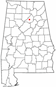 Location of Cleveland, Alabama