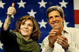 Teresa and John Kerry on the campaign trail