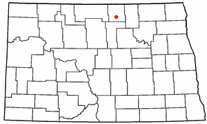 Location of Rolette, North Dakota