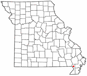 Location of Campbell, Missouri