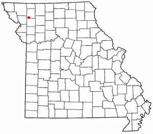 Location of King City, Missouri