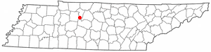 Location of Kingston Springs, Tennessee