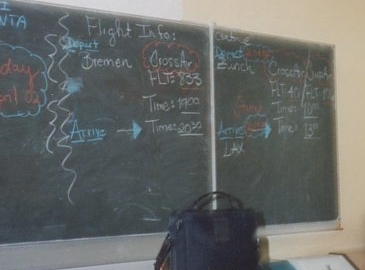 a chalkboard