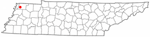 Location of Hornbeak, Tennessee