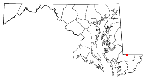 Location of Delmar, Maryland
