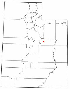 Location of Helper, Utah