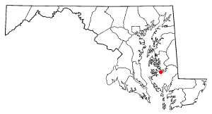 Location of Cambridge, Maryland