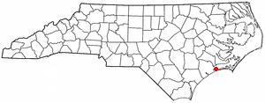 Location of Cedar Point, North Carolina