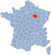 Location of Aube in France