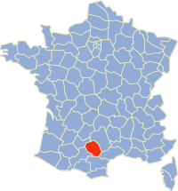 Location of du Tarn in France