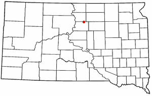 Location of Hoven, South Dakota