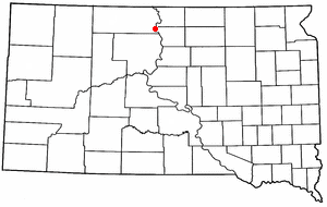 Location of Mobridge, South Dakota