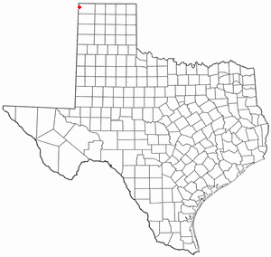 Location of Texline, Texas