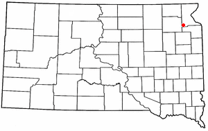 Location of Ortley, South Dakota