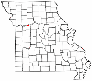 Location of Dover, Missouri