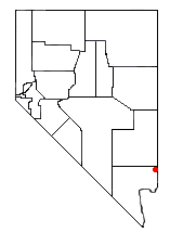 Location of Mesquite, Nevada
