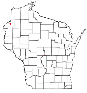 Location of Webster, Wisconsin