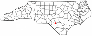 Location of St. Pauls, North Carolina