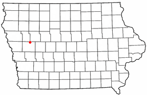 Location of Kiron, Iowa