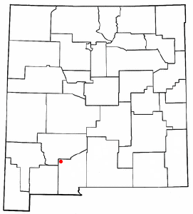 Location of Salem, New Mexico
