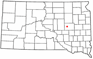 Location of Wolsey, South Dakota