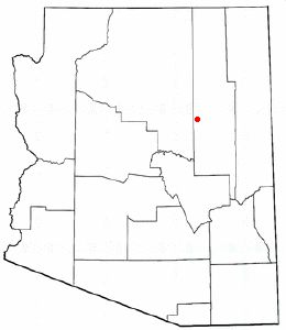 Location of Winslow, Arizona