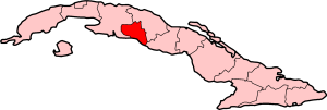 Map showing Cienfuegos Province in Cuba
