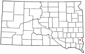 Location of Worthing, South Dakota