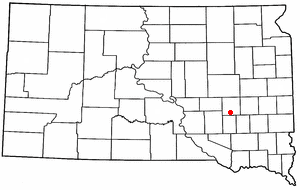 Location of Letcher, South Dakota