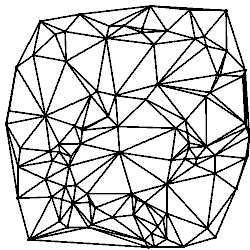 This is the Delaunay triangulation of a random set of points in the plane.