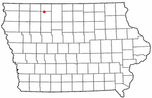 Location of Graettinger, Iowa