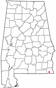 Location of Cottonwood, Alabama