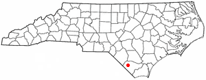 Location of Chadbourn, North Carolina