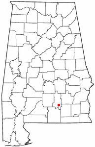 Location of Brantley, Alabama