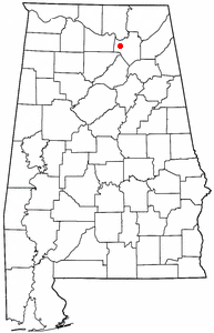 Location of Union Grove, Alabama
